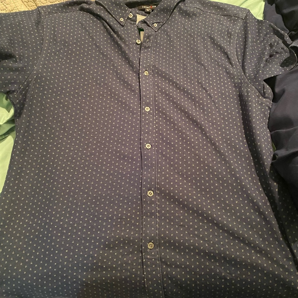 Brand new button up polo type material